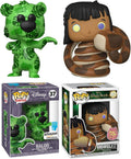 Bear Artist Figure with Jungle Book Baloo Plastic Protective Case + Mowgli with Kaa Pop! 2 Items D901