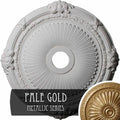 27 1/2x22OD x 3 7/8x22ID x 2 1/4x22P Pale Gold Ceiling Medallion W808