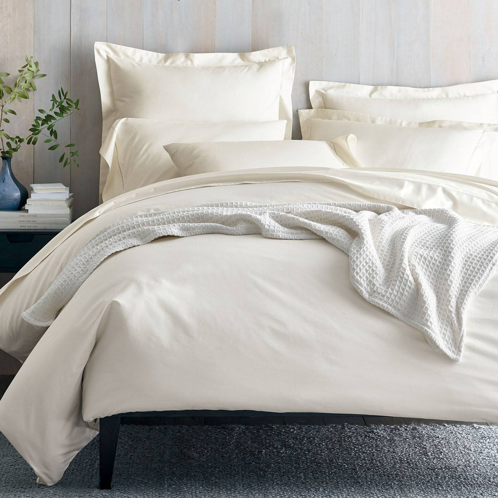 Organic White Solid Sateen Twin Duvet Cover H582802