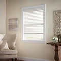 White Cordless Premium Faux Wood Blind M1487