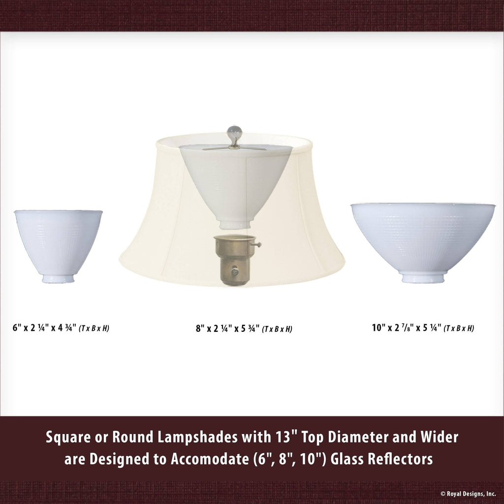 Beige Flare Bottom Outside Corner Scallop Lamp Shade, 10 x 18 x 13 I938437