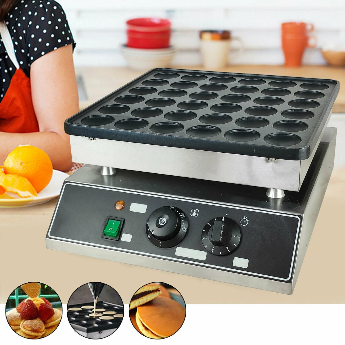 36Pcs Nonstick Mini Dutch Pancake Maker E592