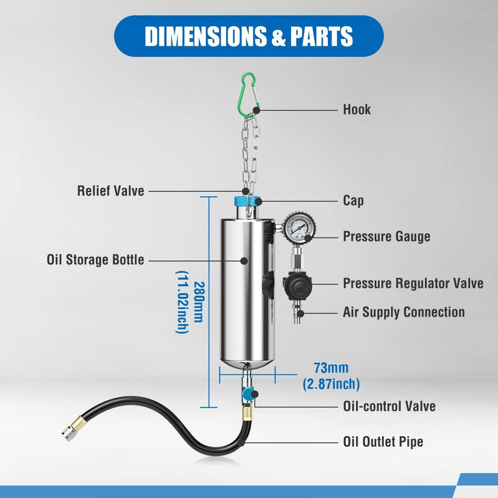 Fuel Injector Cleaner Machine for Gasoline Car, Non-Dismantle Fuel System Cleaner Set S8431