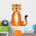 Tiger Cartoon Wall Mural Decal Vinyl Peel and Stick Graphic (36 in H x 27 in W) R5964