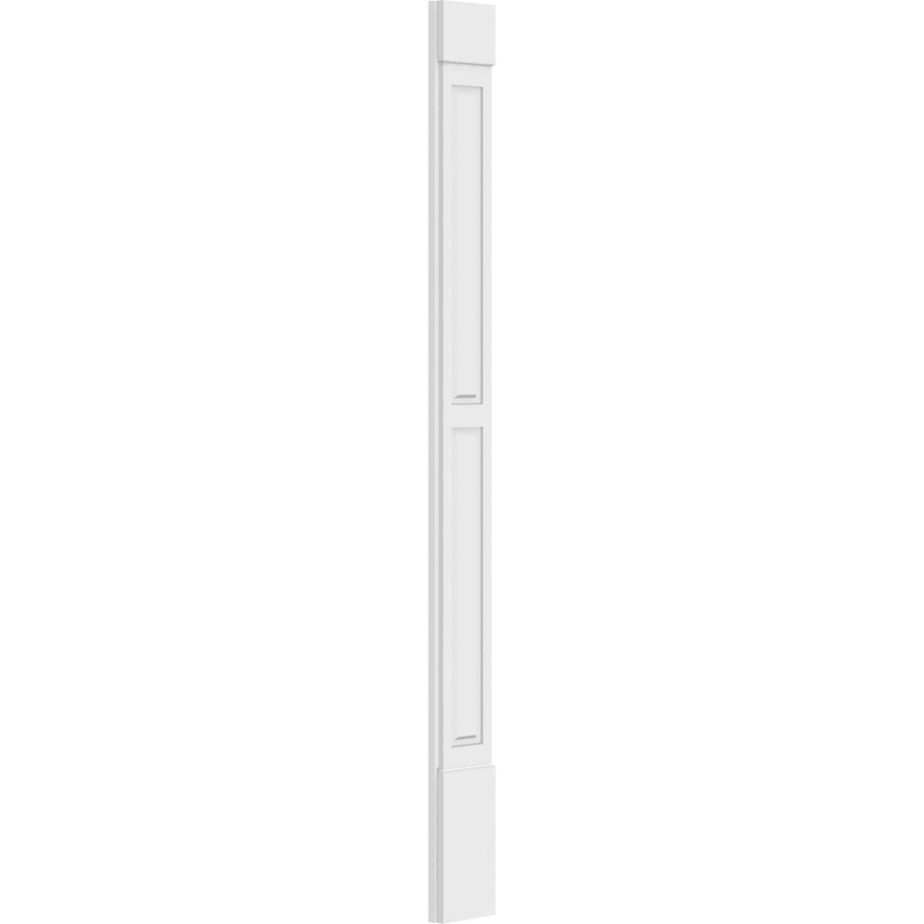 Two Equal Raised Panel PVC Pilaster with Standard Capital and Base (Pair) U86784