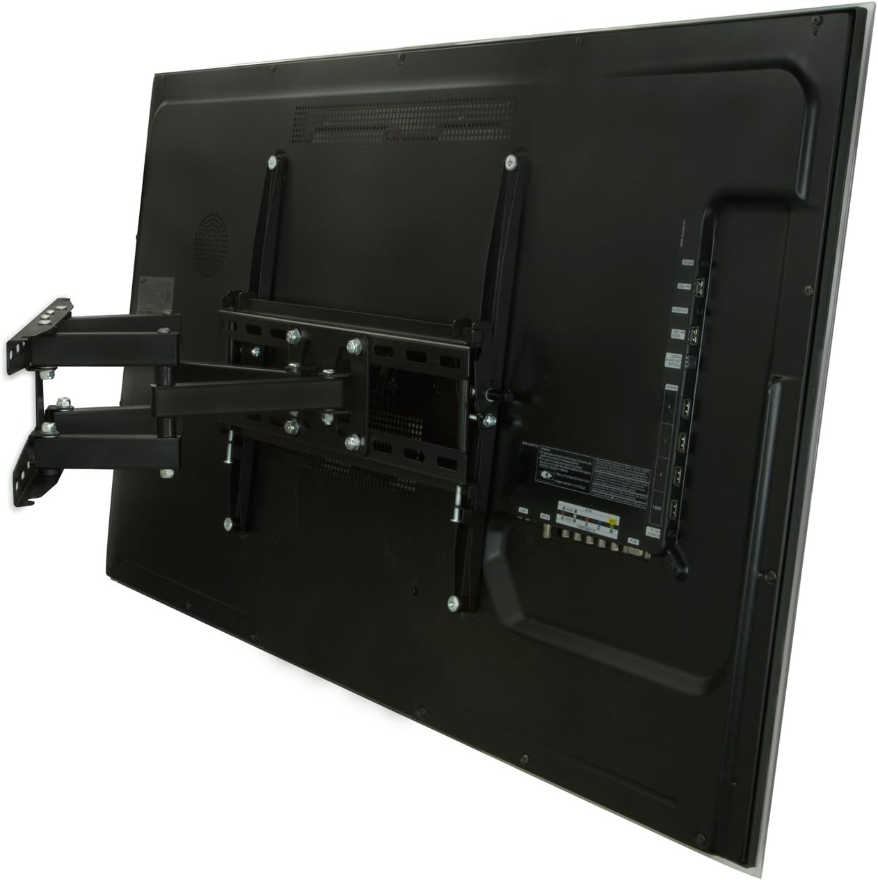 Articulating TV Wall Mount Corner Bracket, VESA 400 x 400, Dual Arm Full Motion, 115 Lbs Capacity, Black, Pack of 2 L66283