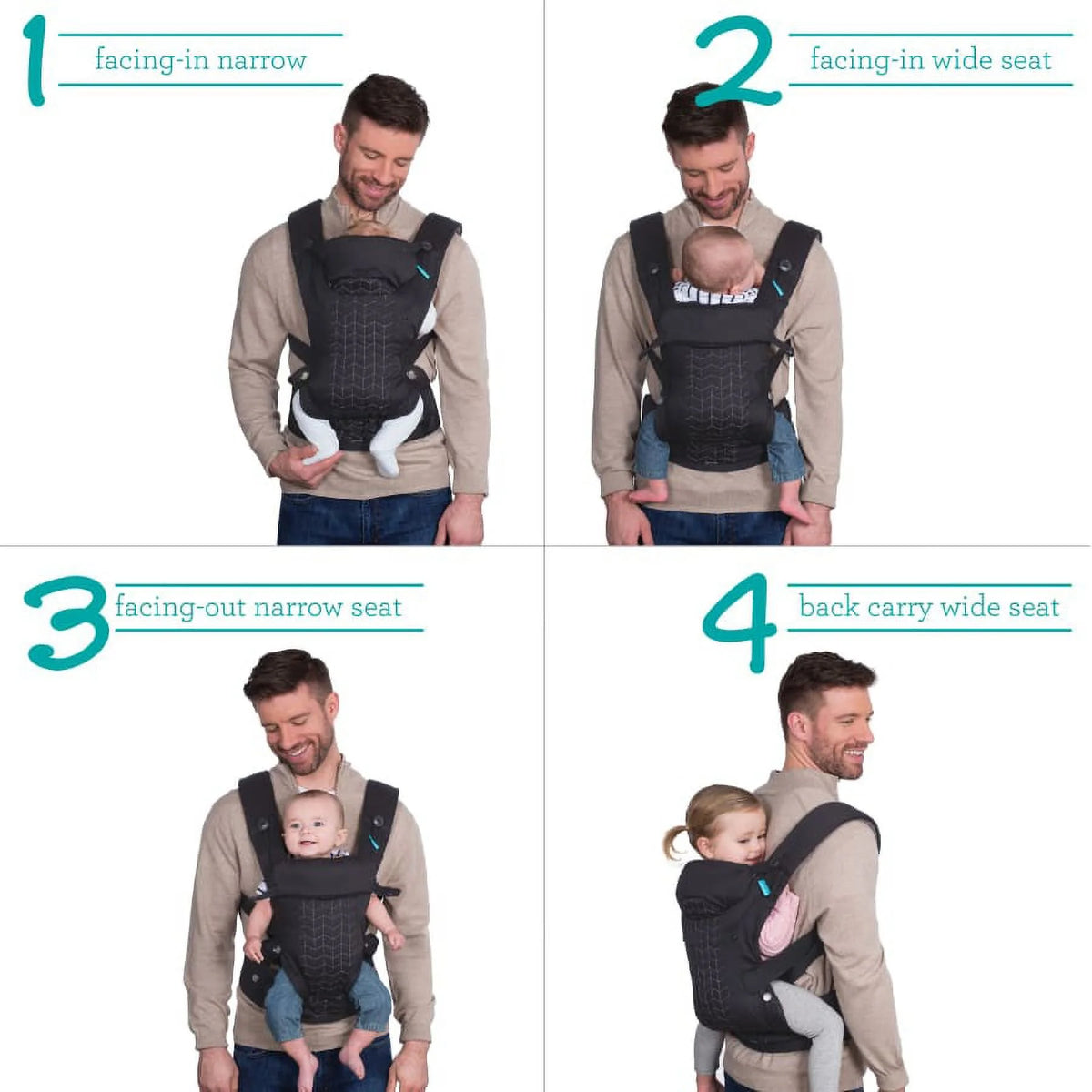 Black Convertible Baby Carrier J8293