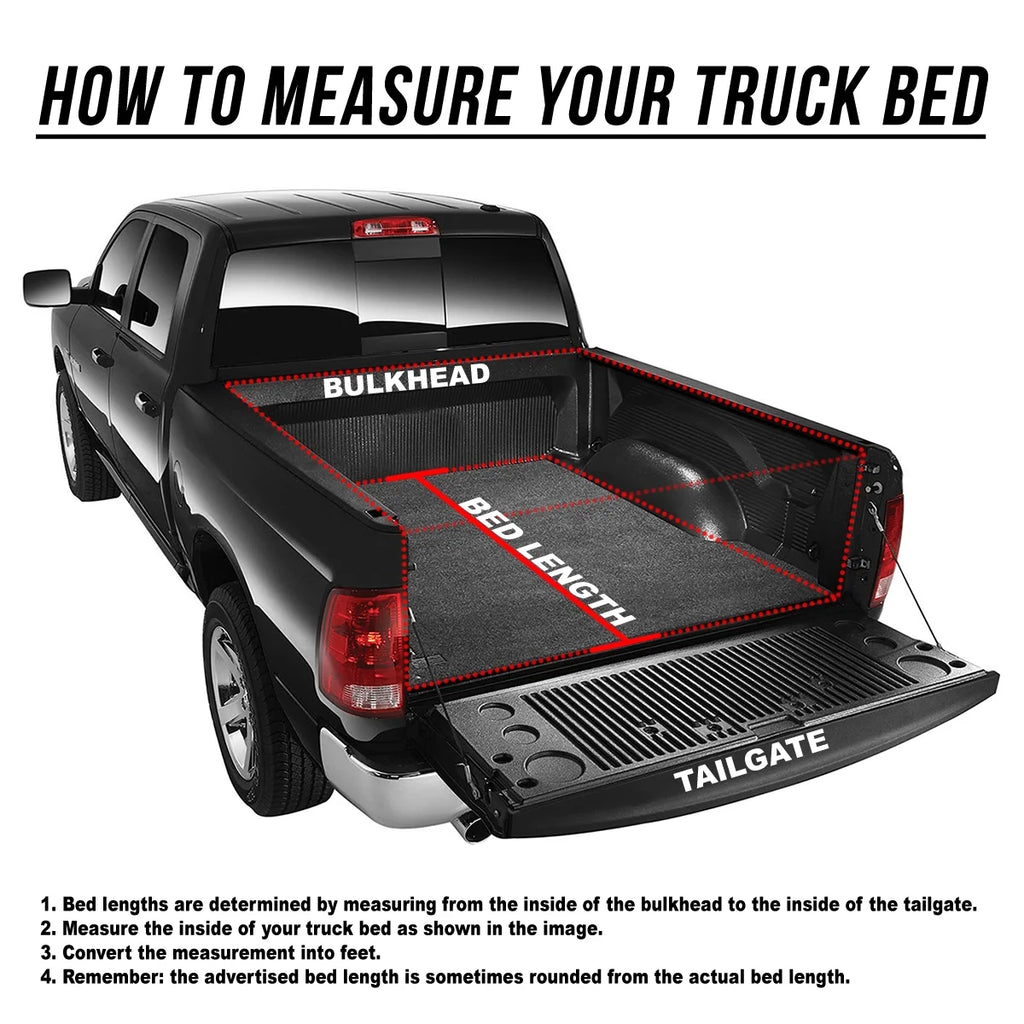 Adjustable Tri-Fold Soft Top Tonneau Cover N9848