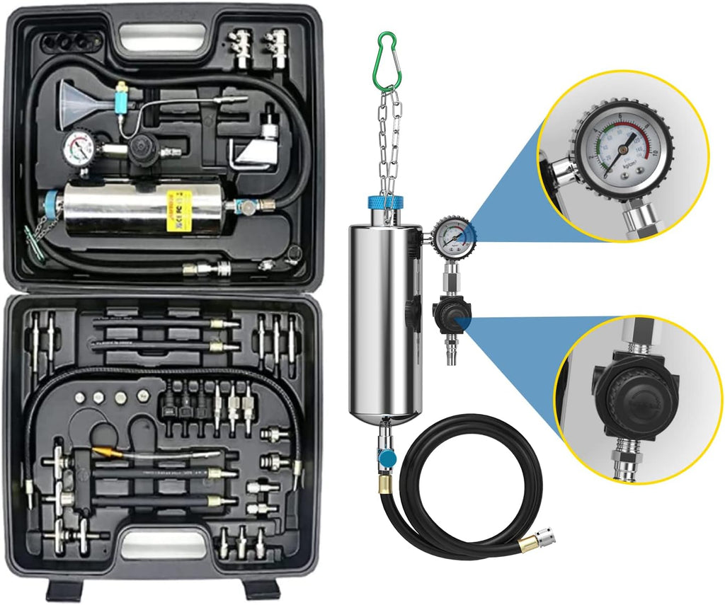 Fuel Injector Cleaner Machine for Gasoline Car, Non-Dismantle Fuel System Cleaner Set S8431