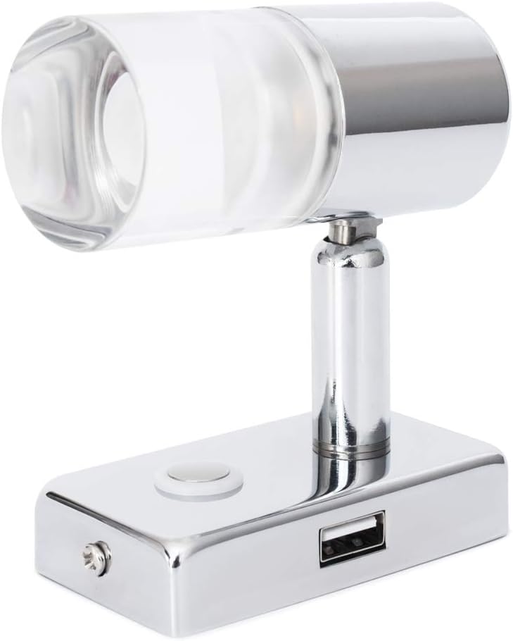 12V LED RV Interior Reading Light with USB Port, Touch Switch Dimmable Warm, Two Pack G4971