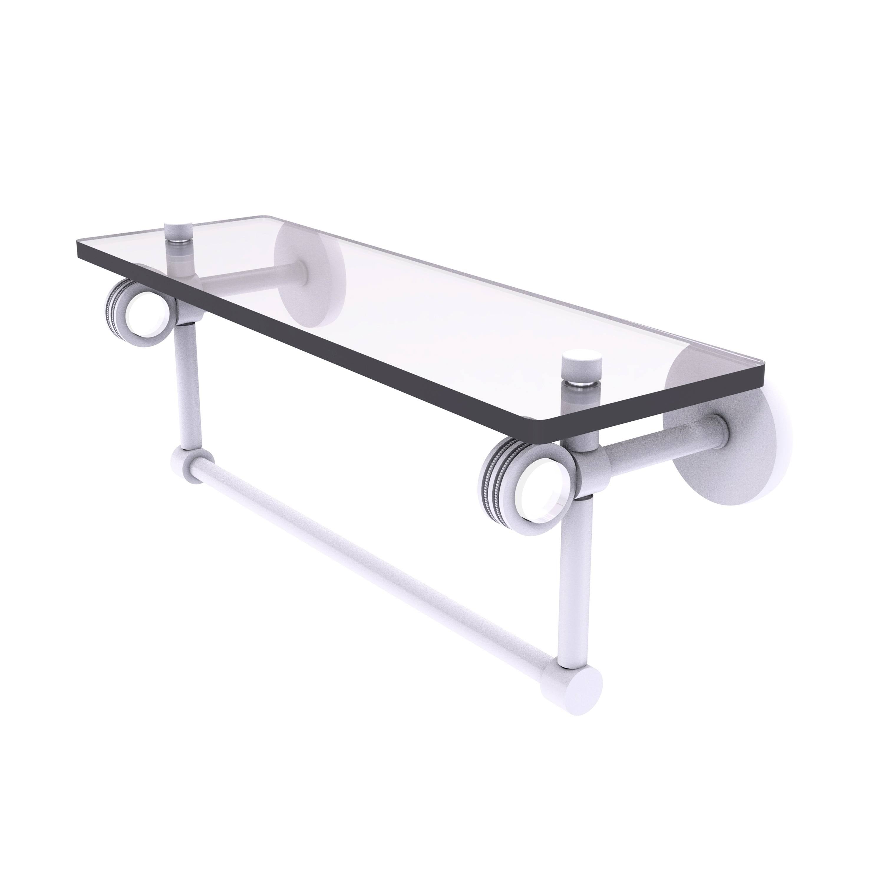 Antique Bronze Glass Shelf with Towel Bar R6365