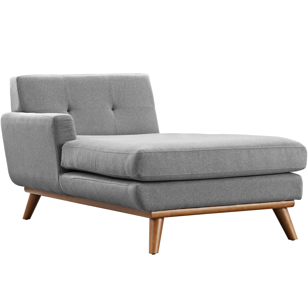 Grey Fabric Left-Arm Chaise B8952