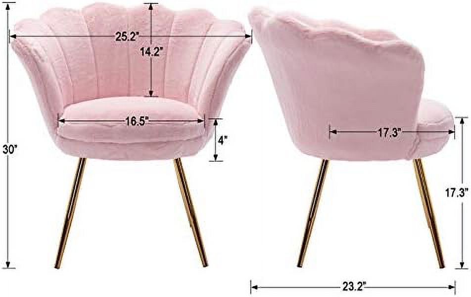 Velvet Accent Arm Chair with Black Metal Legs N762