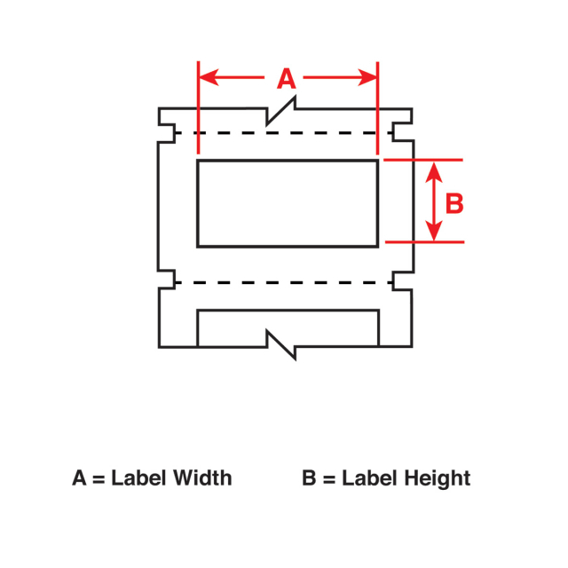 White Raised Profile Label, 3.000 in. M5339