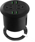 3 inch Desk USB C Power Grommet, 2 Outlets, 3 USB, Pack of 2 R76549
