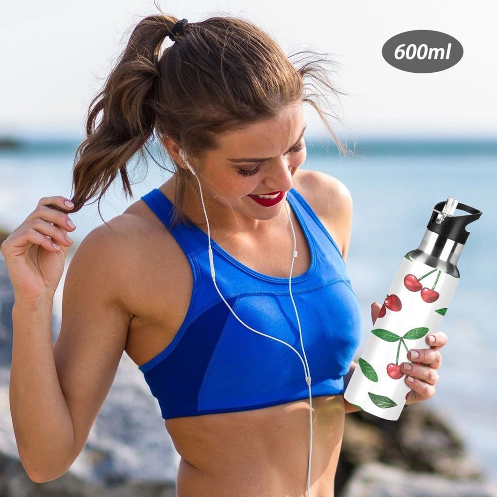 Stainless Steel Insulated Thermos Vacuum Flask Water Bottle with Straw Lid Z808