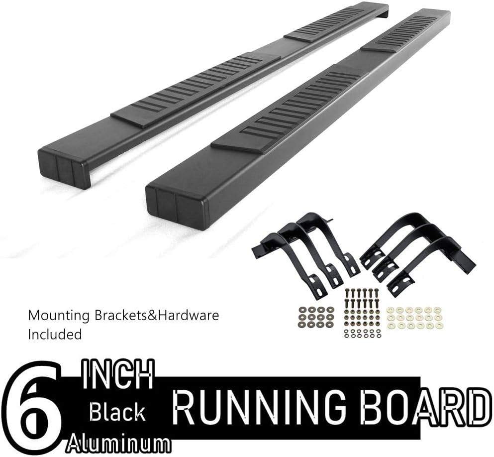 Black Aluminum Matte Black Running Boards Y40603