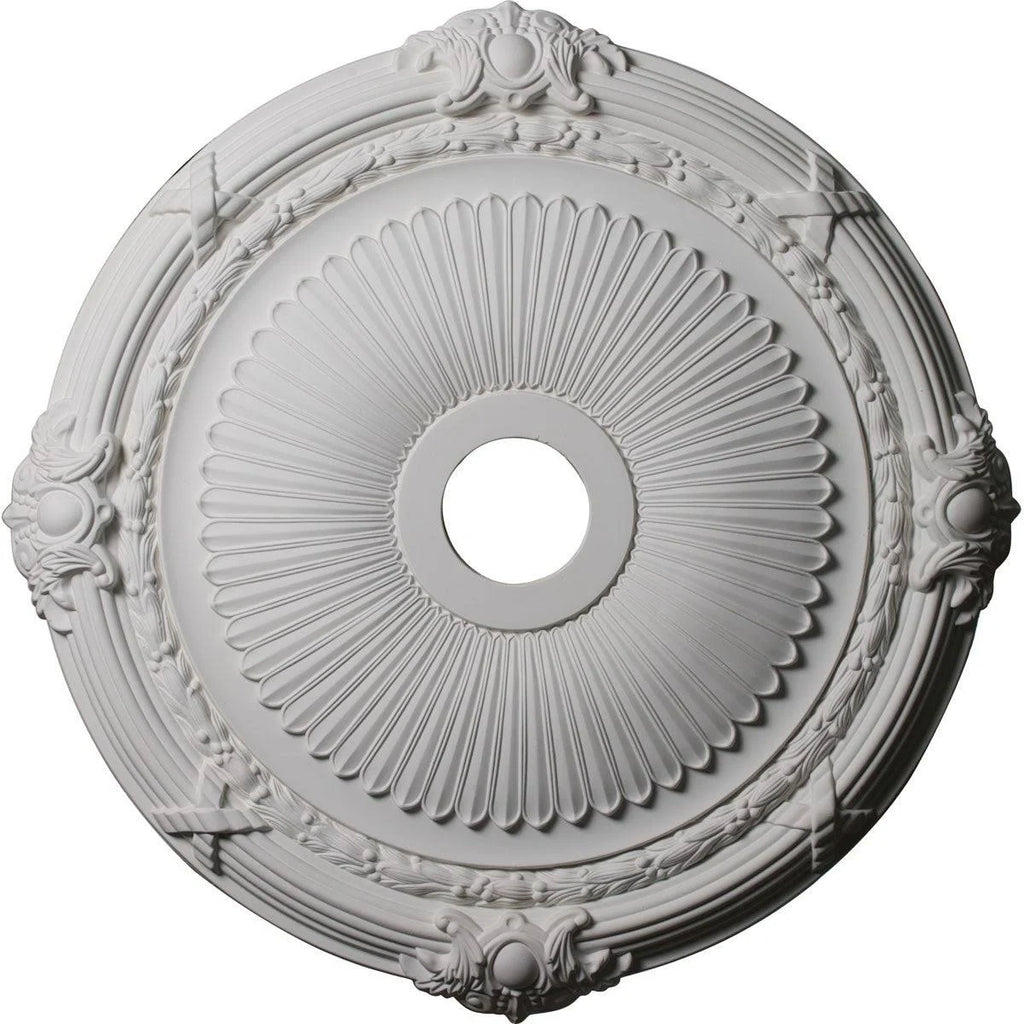 27 1/2x22OD x 3 7/8x22ID x 2 1/4x22P Pale Gold Ceiling Medallion W808