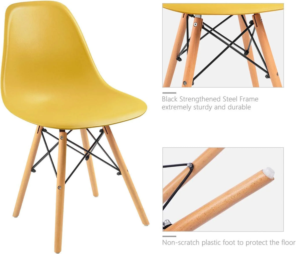 Set of 4 Plastic Dining Chairs O398278