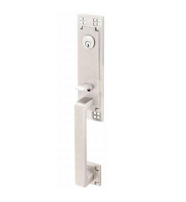 Satin Nickel Crystal Knob Tubular Handleset Y26413