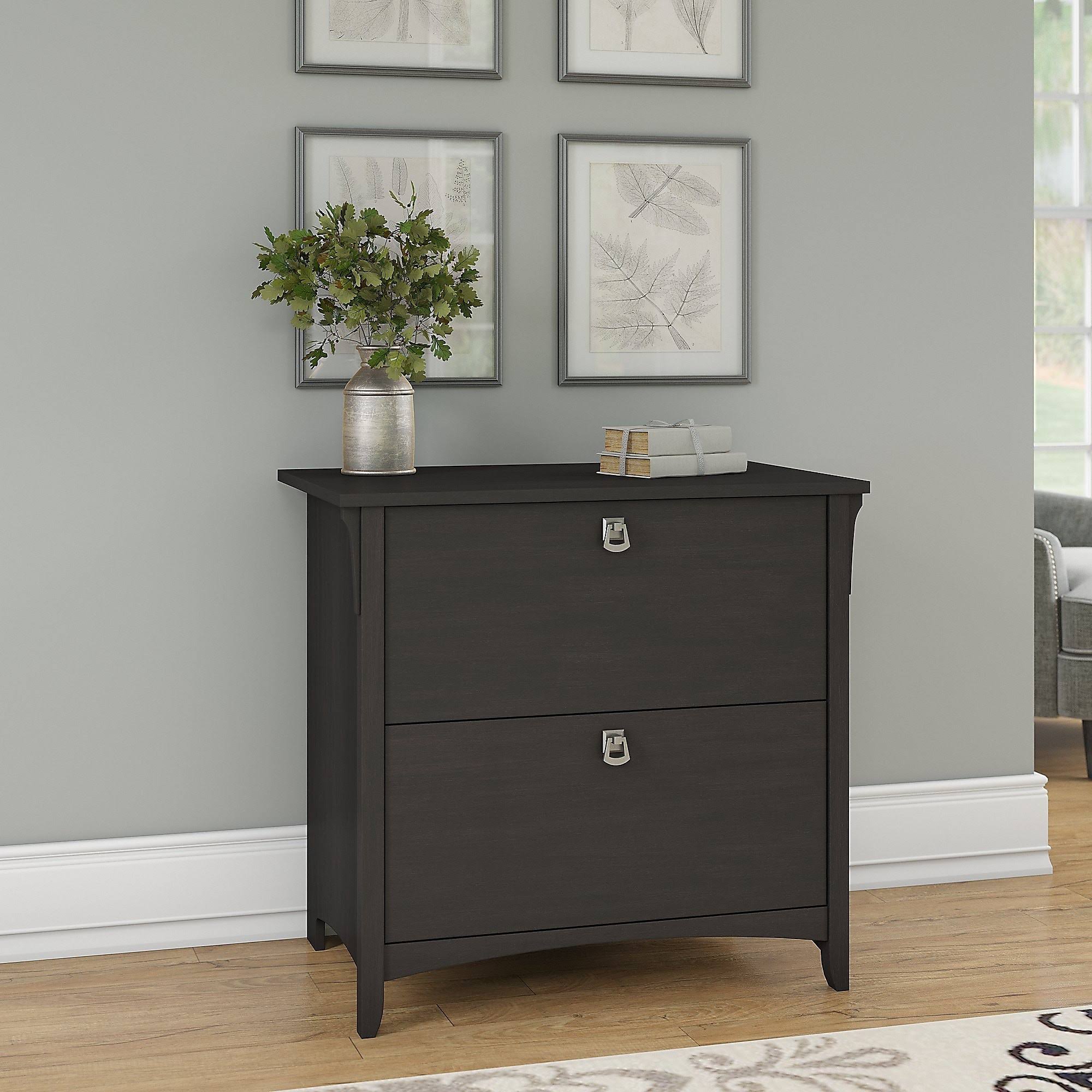 Vintage Black Lateral File Cabinet F1378