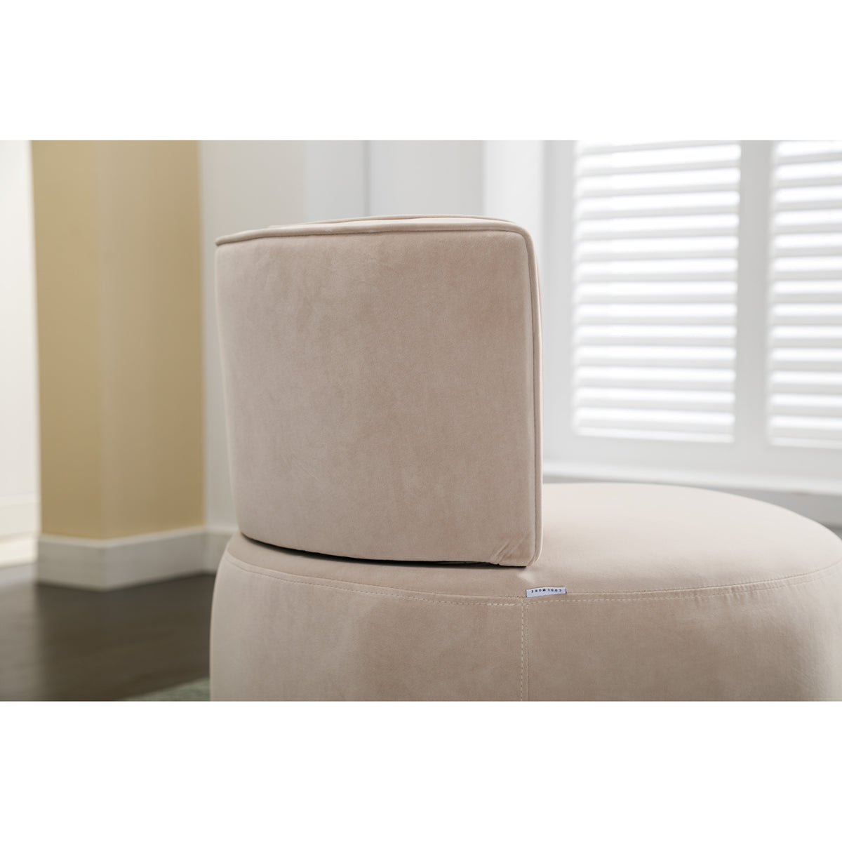 Velvet Swivel Barrel Accent Sofa Chair N6583