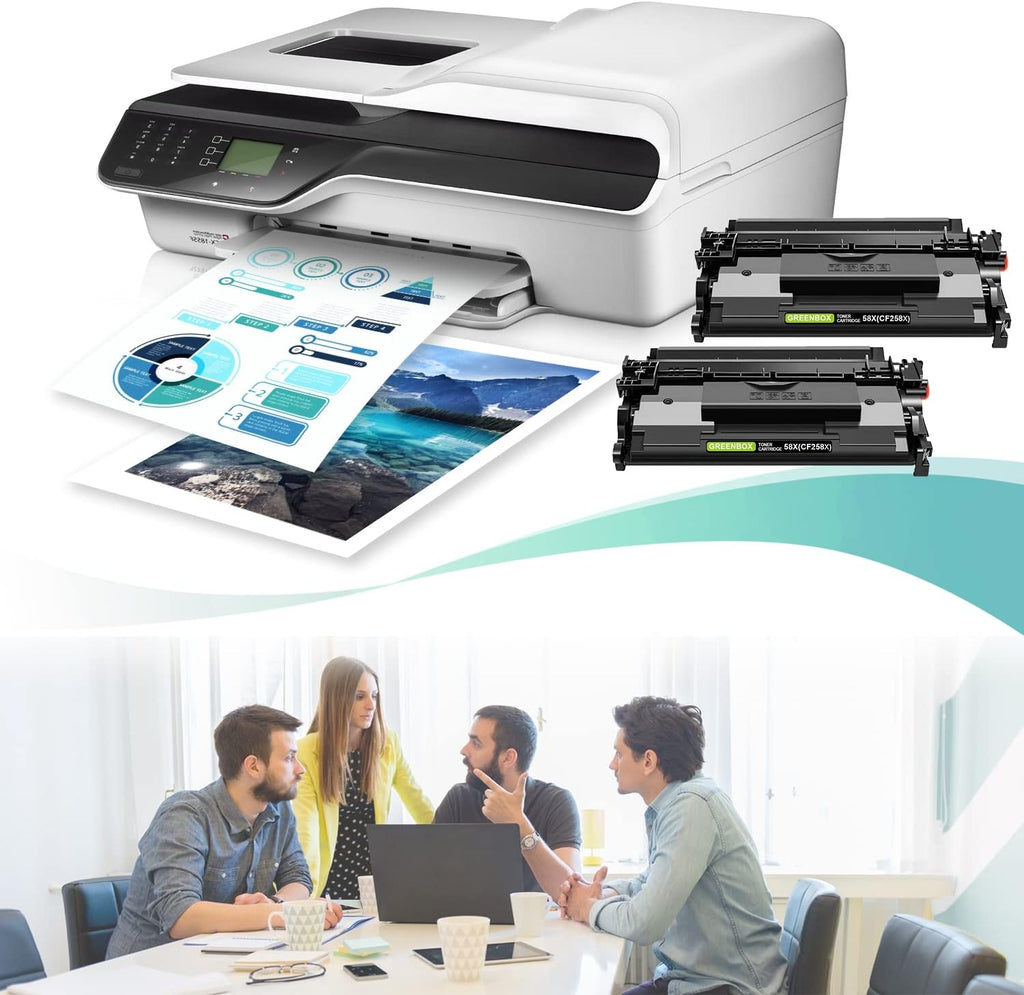 Black 2-Pack Compatible Toner Cartridge for HP 58A CF258X P521