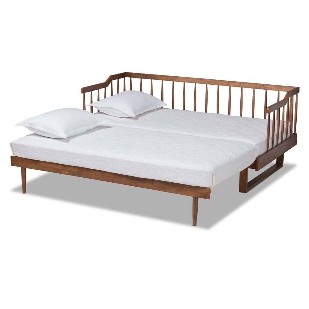 White Finished Wood Expandable Twin Size to King Size Spindle Daybed A85281