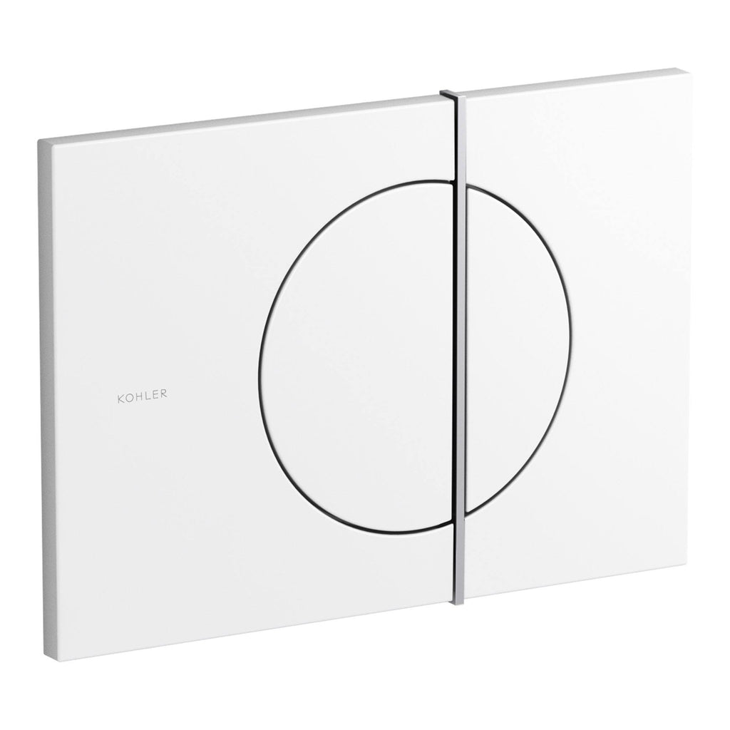 Glossy White Flush Actuator Plate for In-Wall Tank and Carrier System X853000