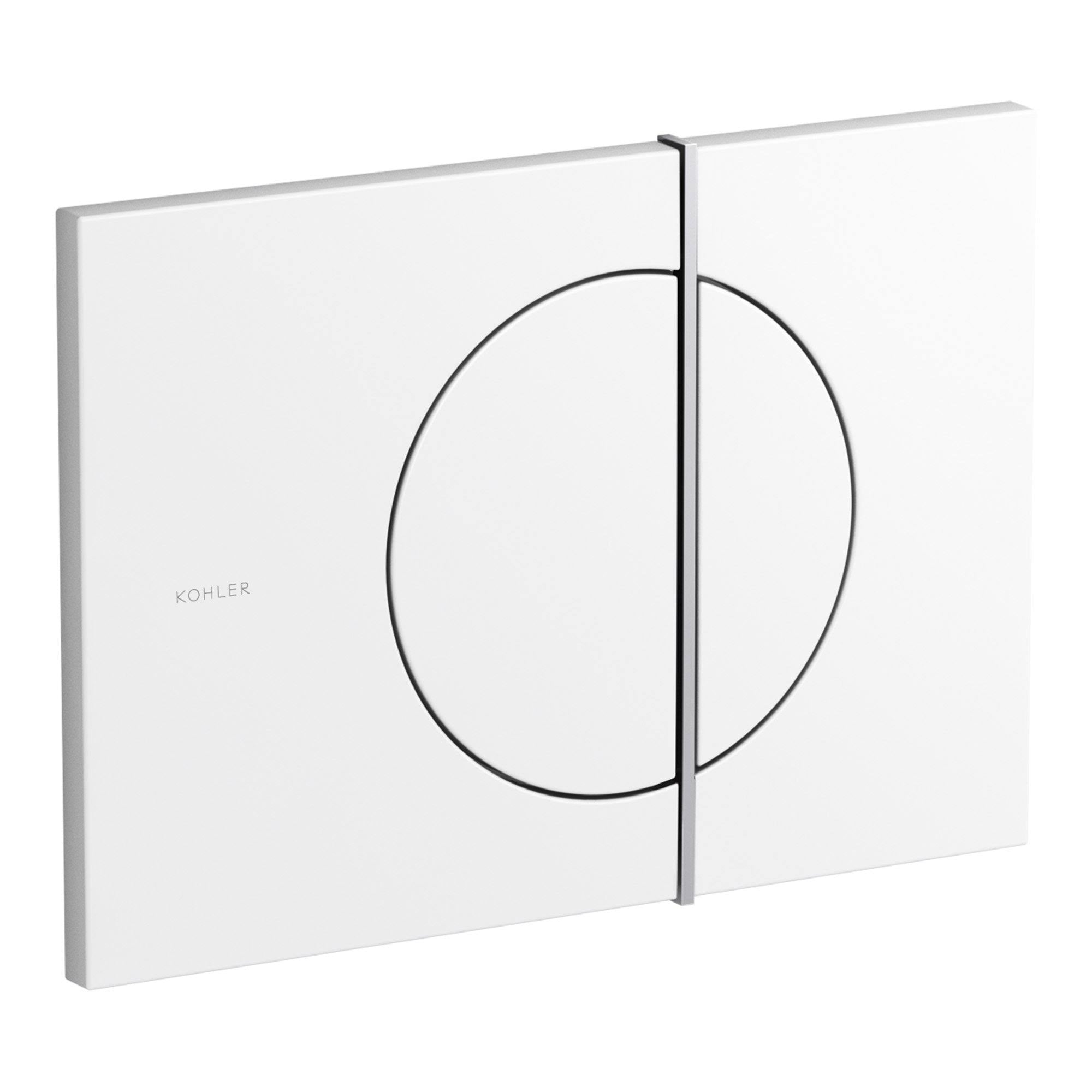 Glossy White Flush Actuator Plate for In-Wall Tank and Carrier System X853000