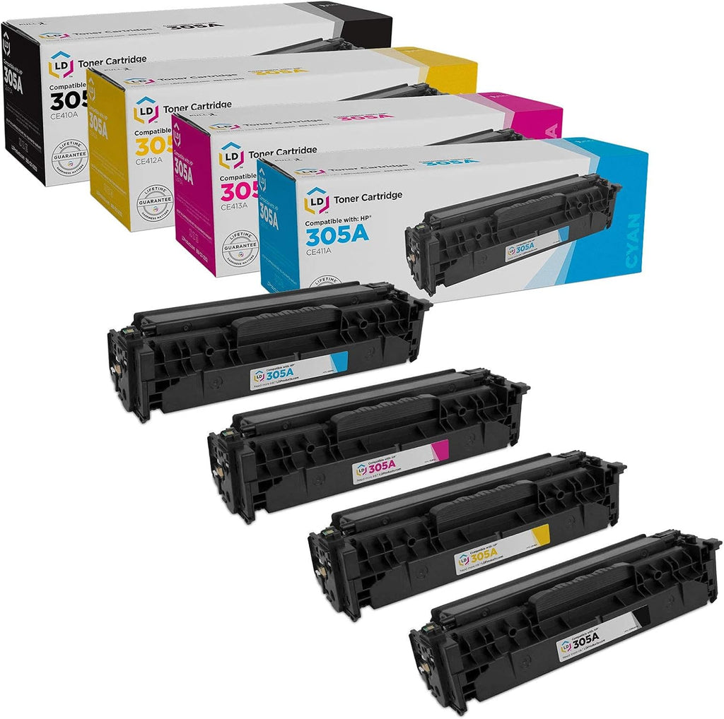 4-Pack Toner Cartridge Replacements for HP 305A S41535