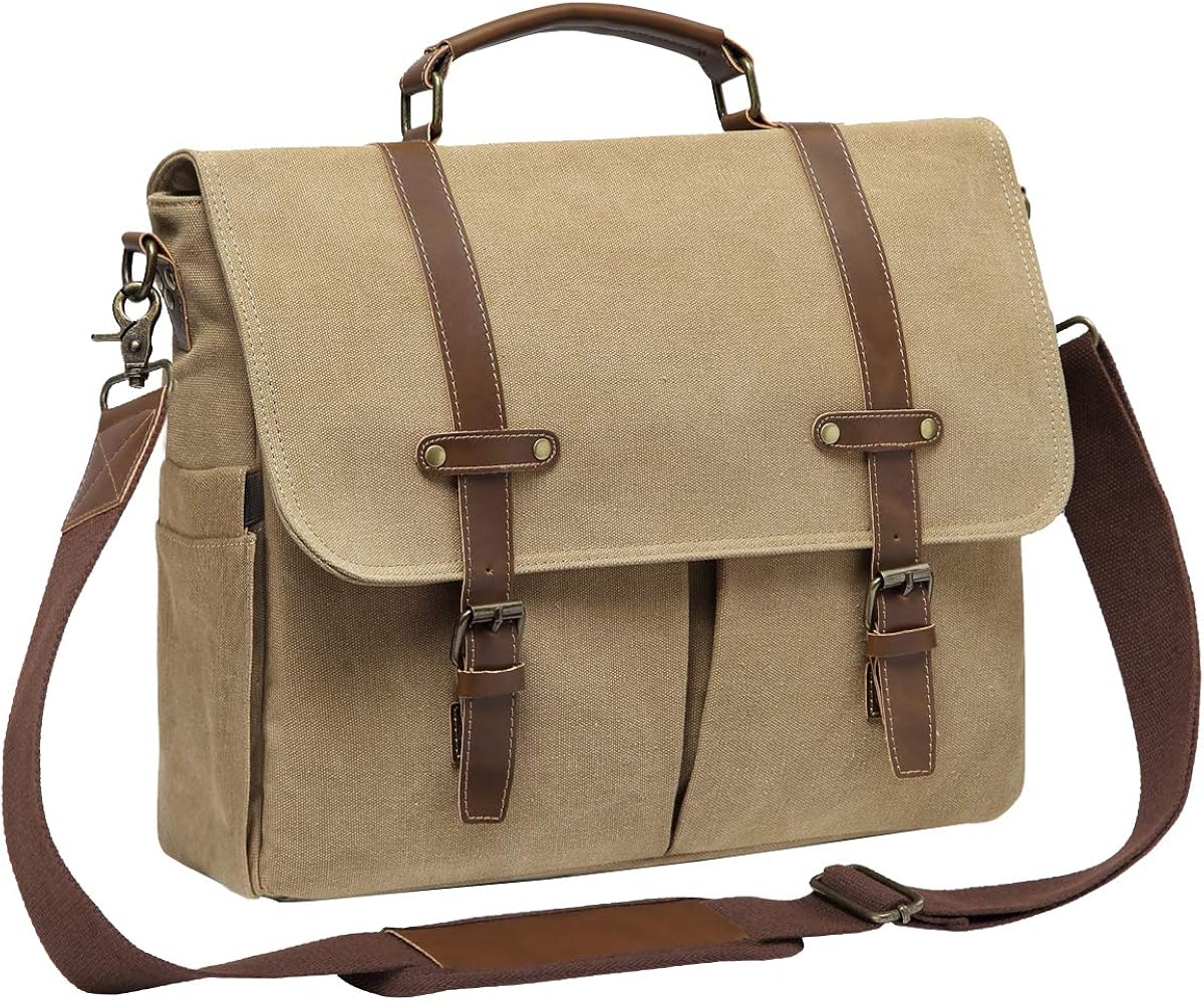 15.6 Inch Waterproof Canvas Messenger Laptop Bag M100