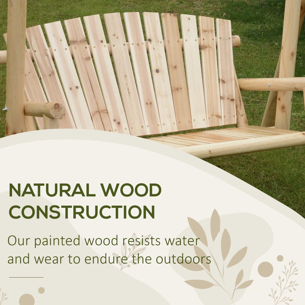 Natural Wooden Porch Swing Bench M533