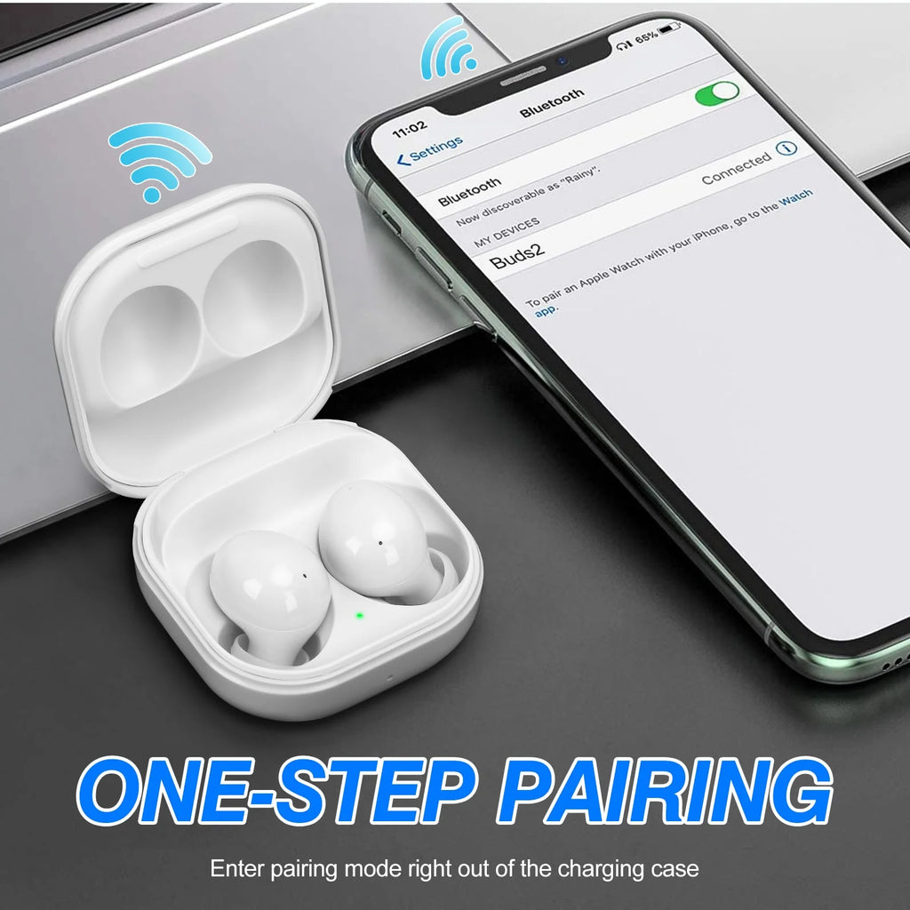 White Truly Wireless Bluetooth Headphones with Noise Isolation J138113