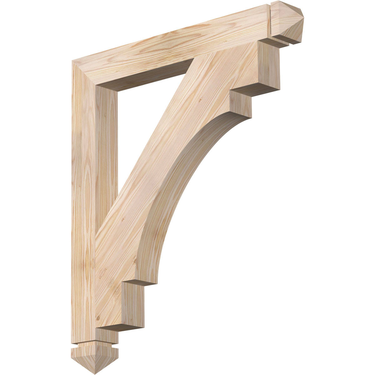 Douglas Fir Arts & Crafts Smooth Bracket U835