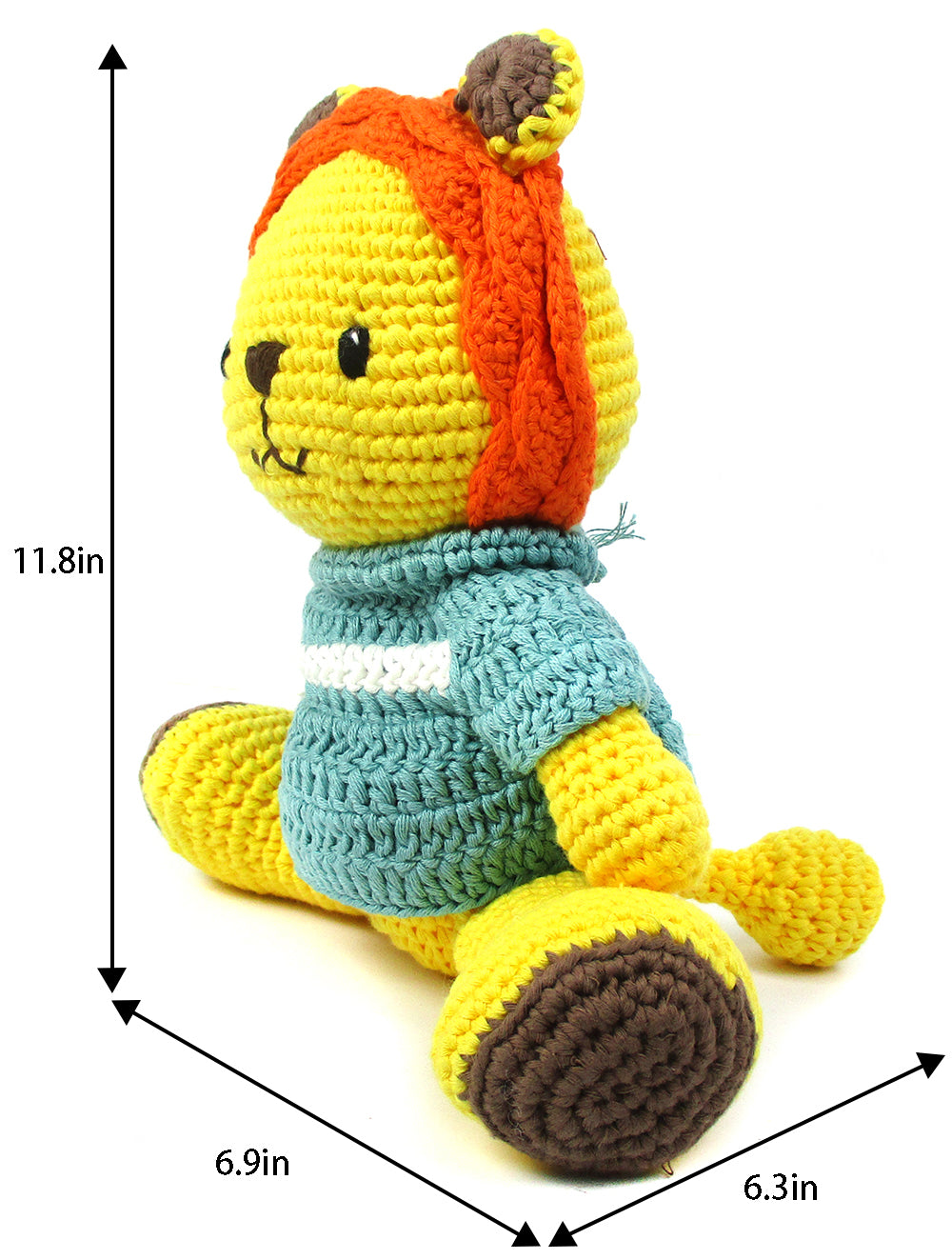 Yellow Lion Plush Toy 11" C349