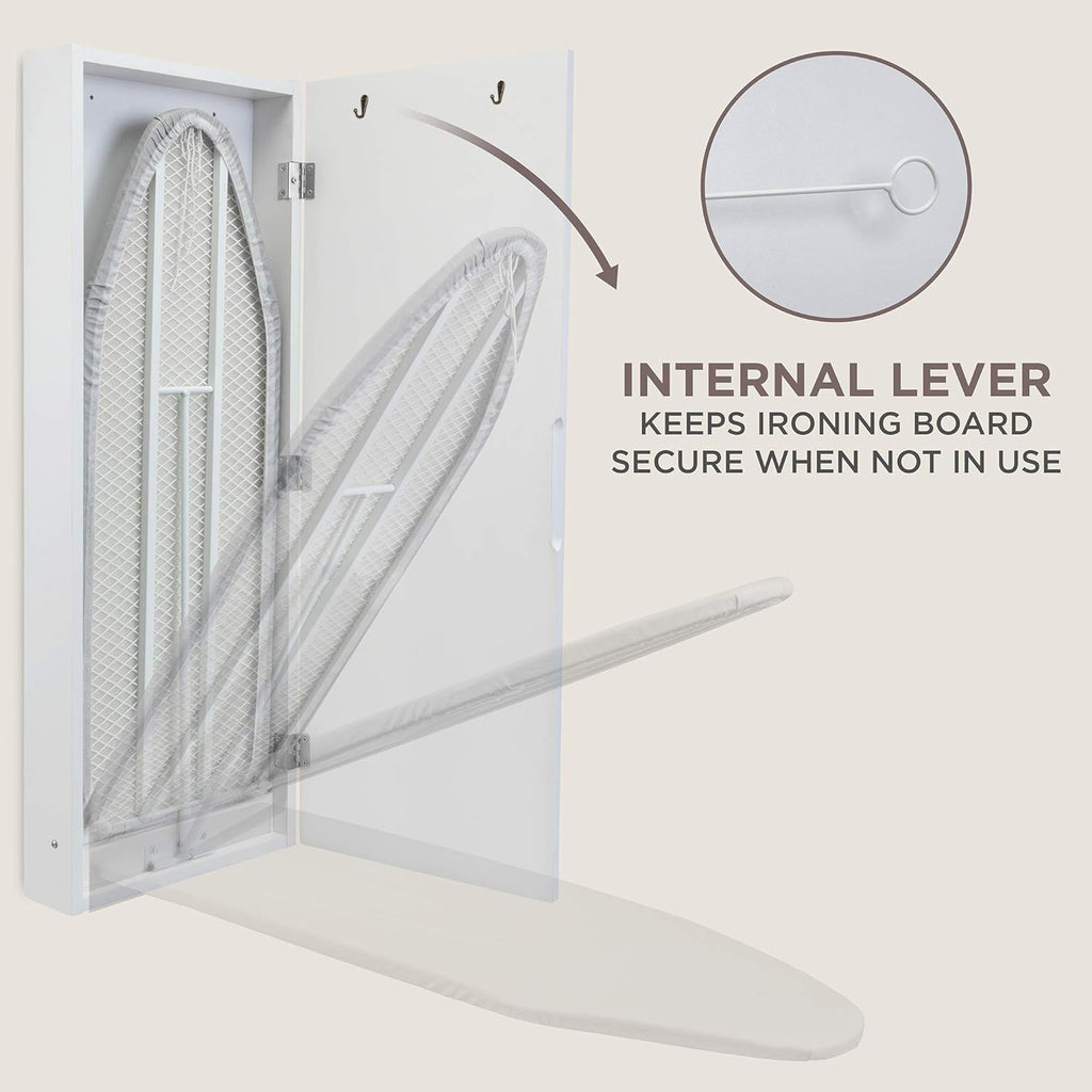 White Wall Mounted Ironing Board Cabinet R626913