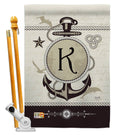 28 x 40 in. Nautical K Decorative Vertical Double Sided B744
