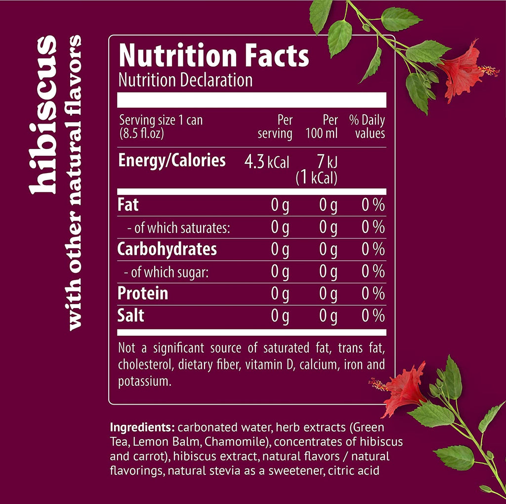 Hibiscus Sugar Free Sparkling Water 12 Pack (8.5 Fl Oz) G21783