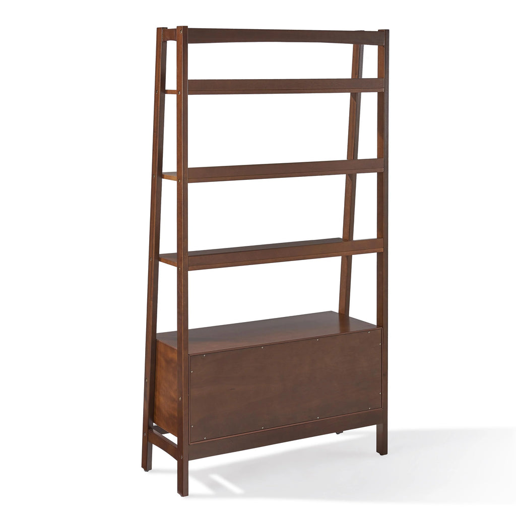 Mahogany Wood 4 Shelf Etagere Bookcase I35605