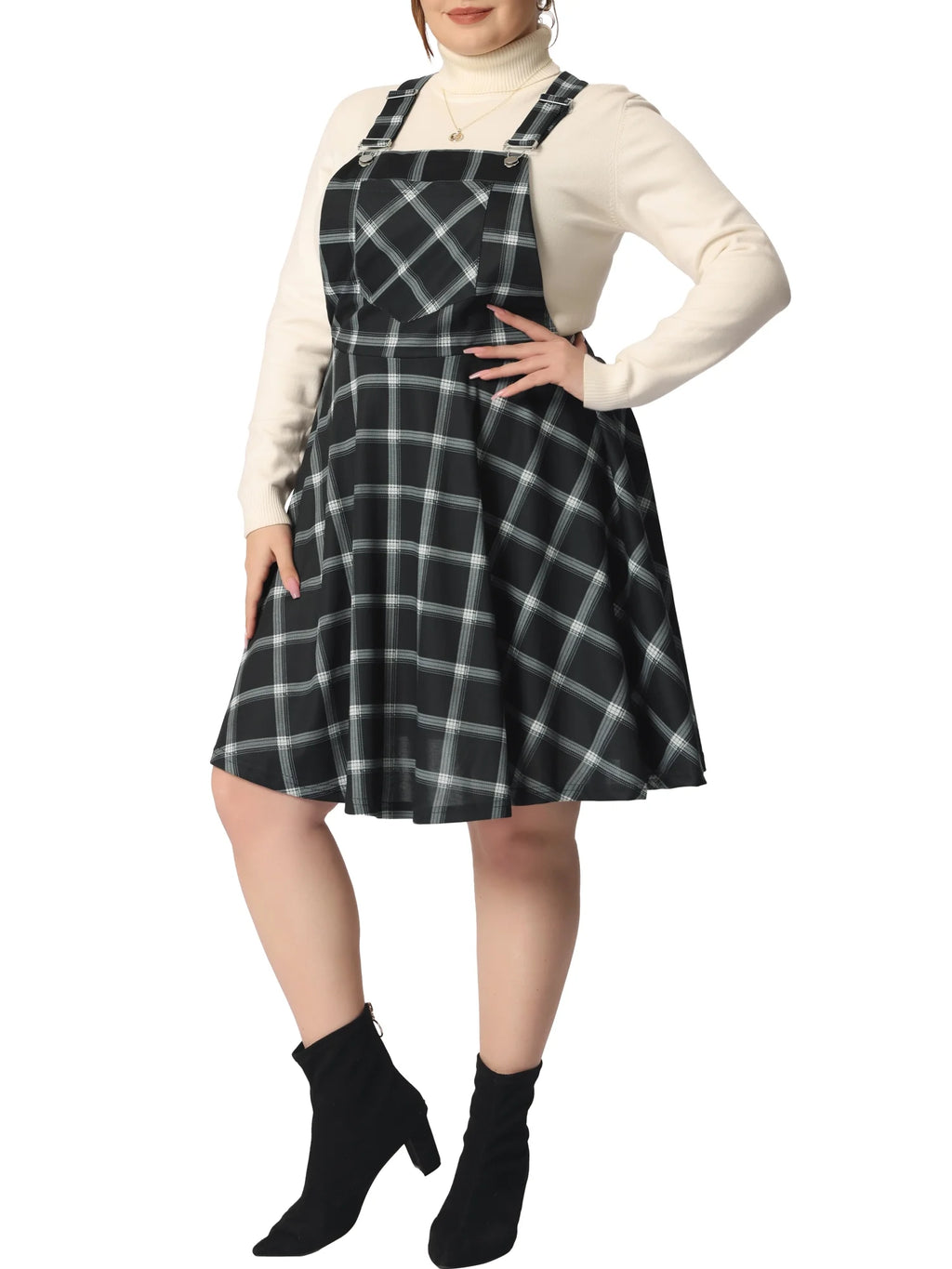 Plaid Overalls B641