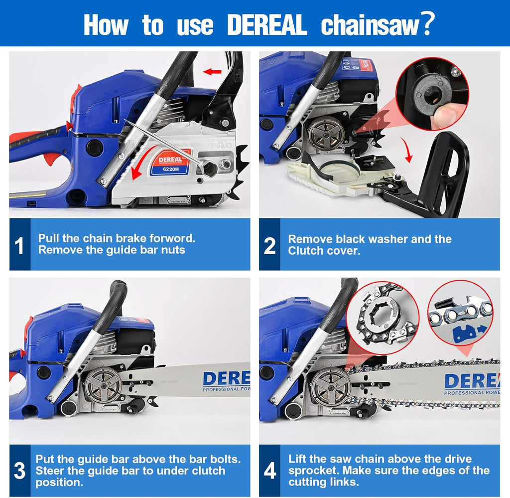 18-Inch Gas Powered Chainsaw D332