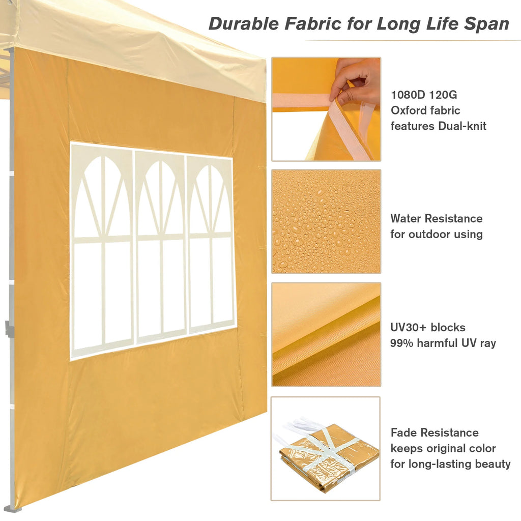 UV30+ Privacy Window Sidewall for 10x10ft Canopy Camping 2 Pieces Q3465