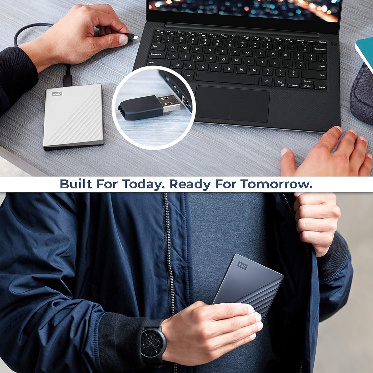 2TB My Passport Ultra USB 3.0 Type-C Slim Portable External Hard Drive L60226