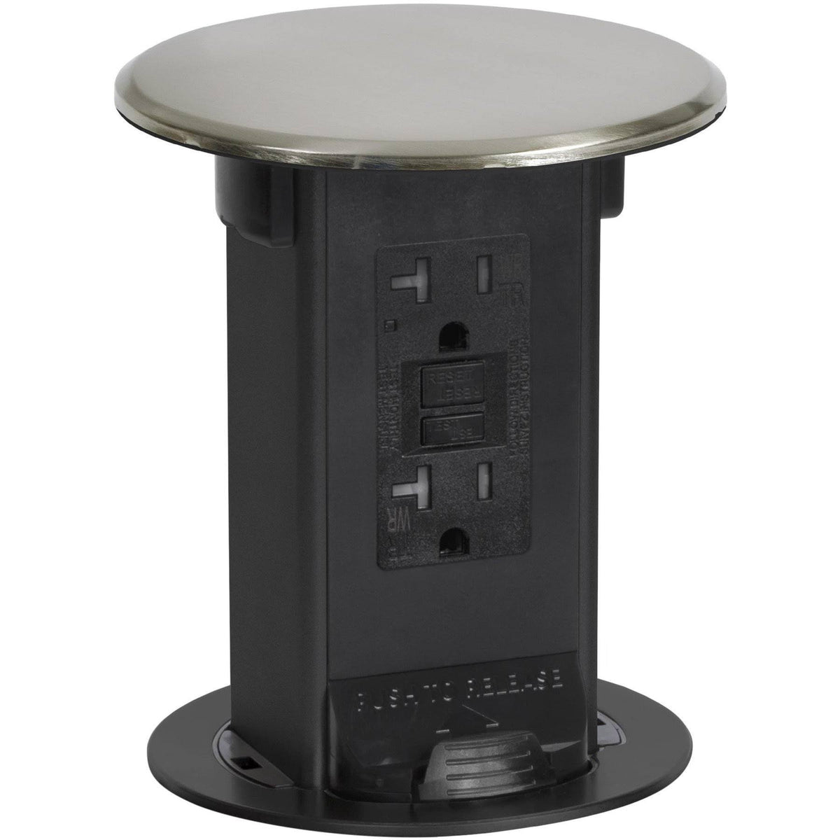 Pop Up Counter Outlet, 20A Gfi, Nickel T586