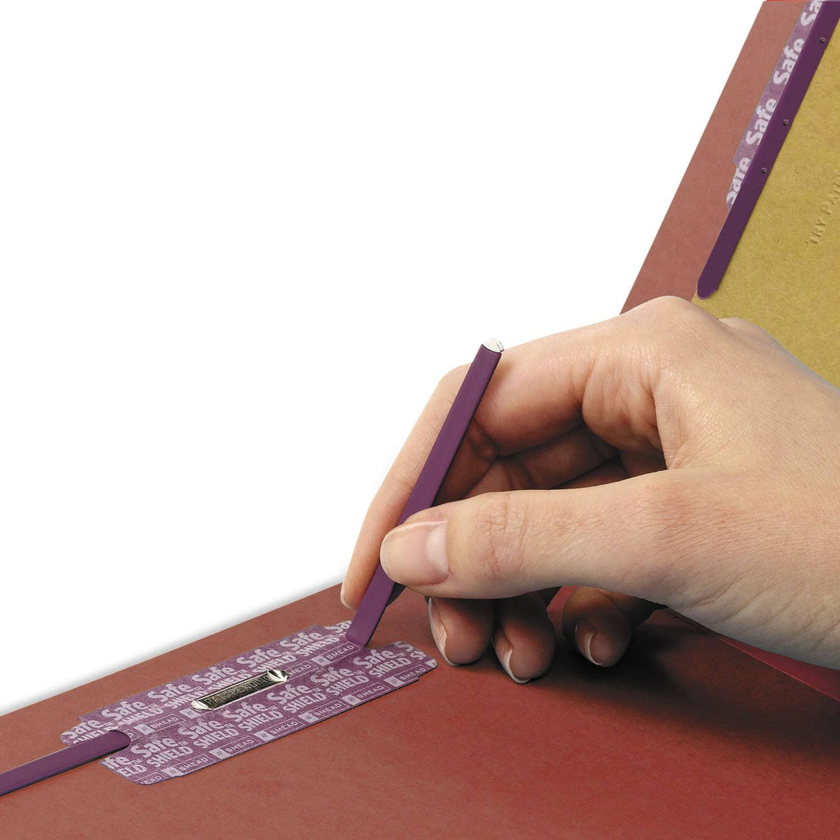 Red Letter Size Classification Folders with Fasteners, 10/Box C1270