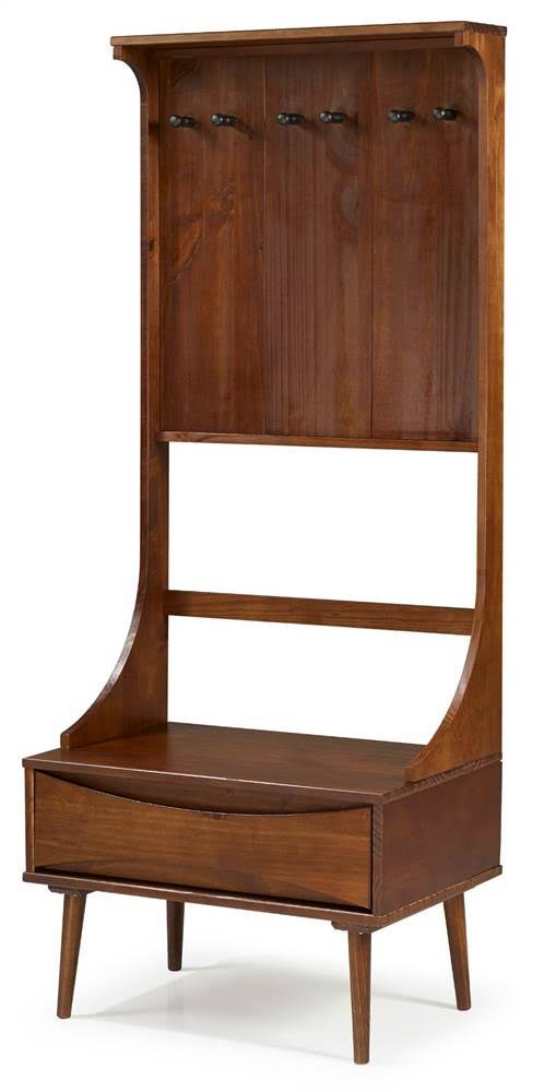 Solid Wood Hall Tree with Drawer L3202