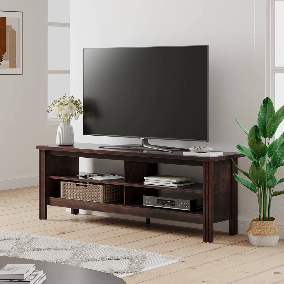 Walnut/Oak Wood TV Stand O1393