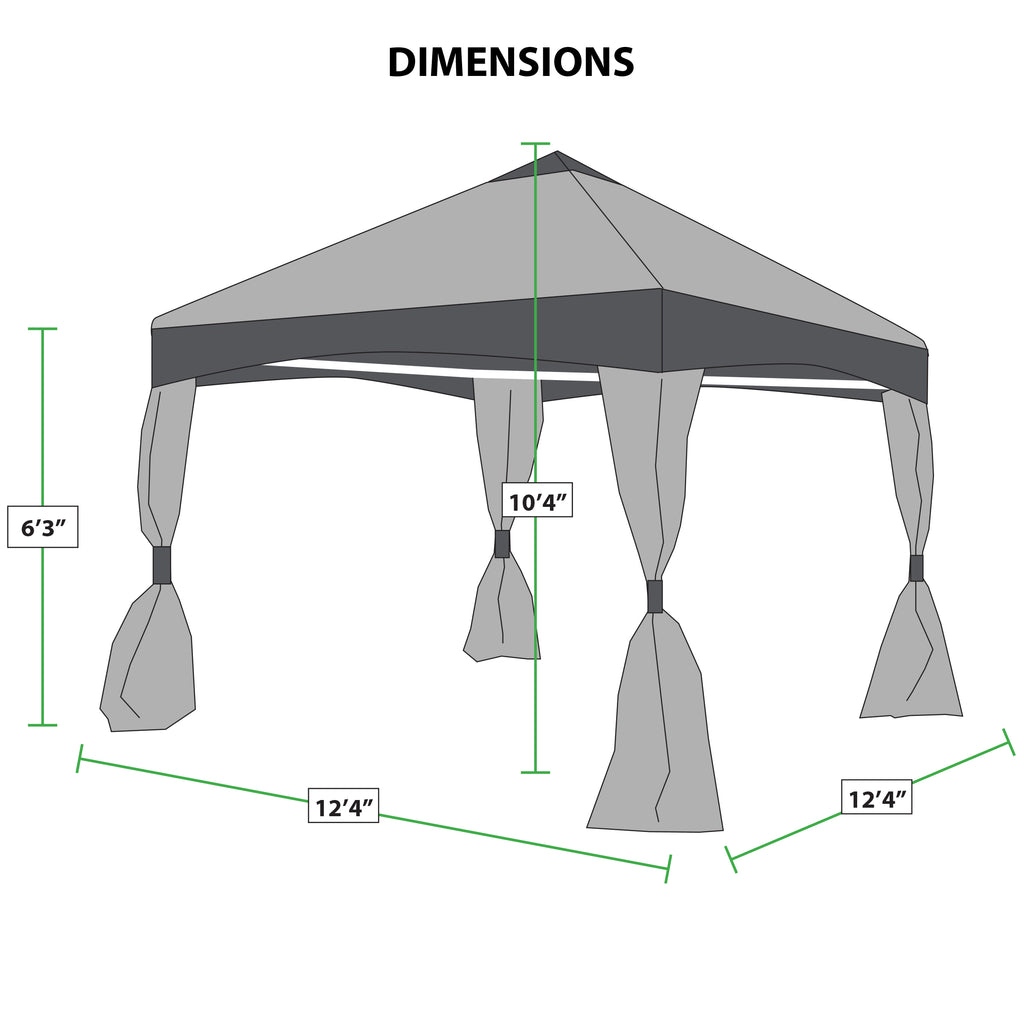 Stone Garden 4-Leg Gazebo Z87873
