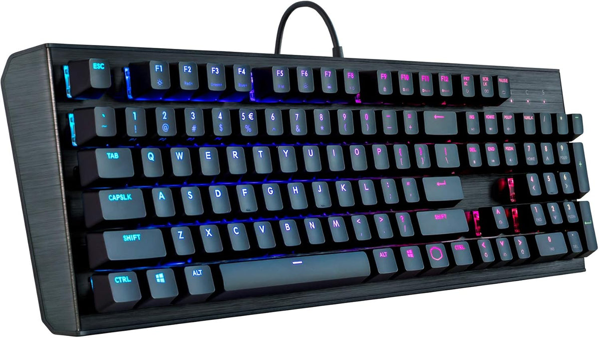 Pure Black Gaming Mechanical Keyboard with RGB Back Lighting, Full Pack of 2 S1698